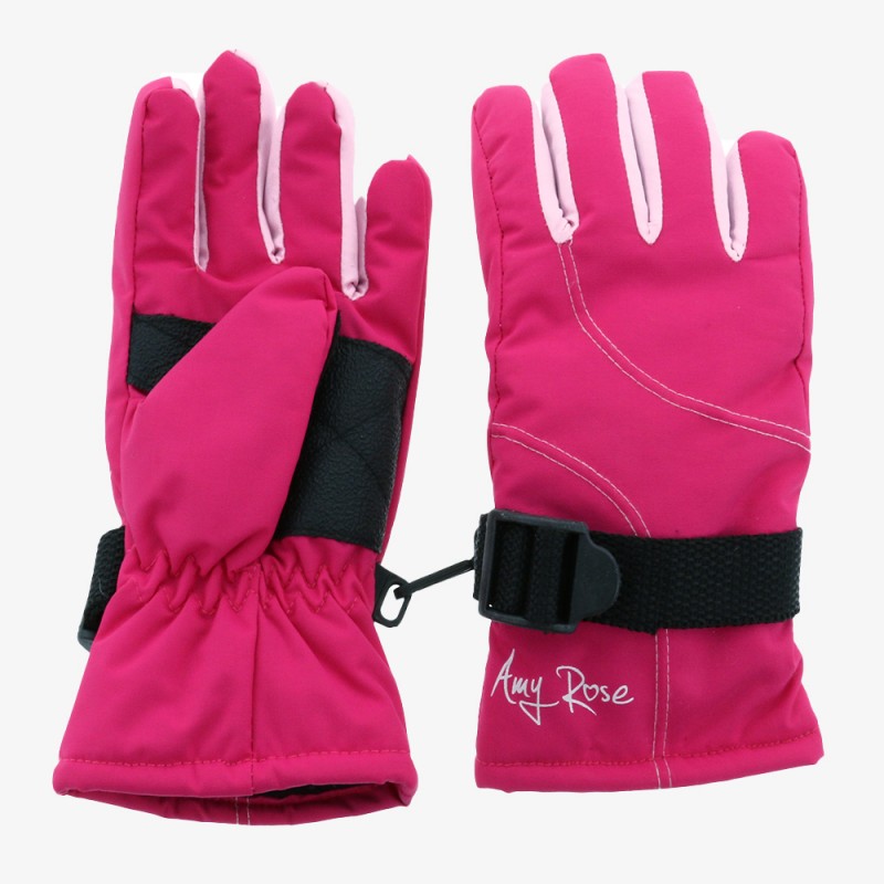 Gants de ski rose fonce / rose clair