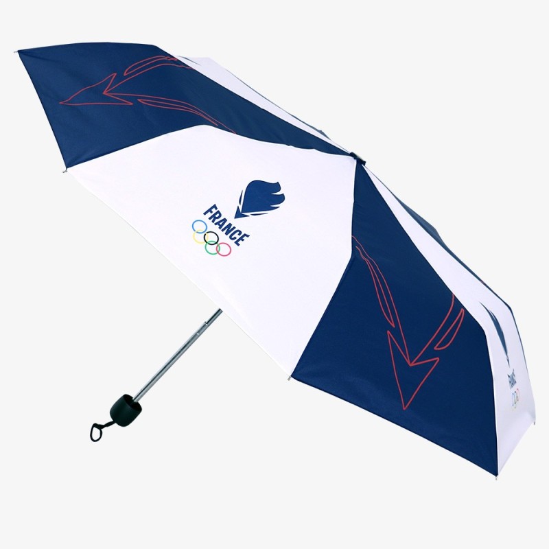 Parapluie pliant manuelle bleu et blanc - Equipe de France