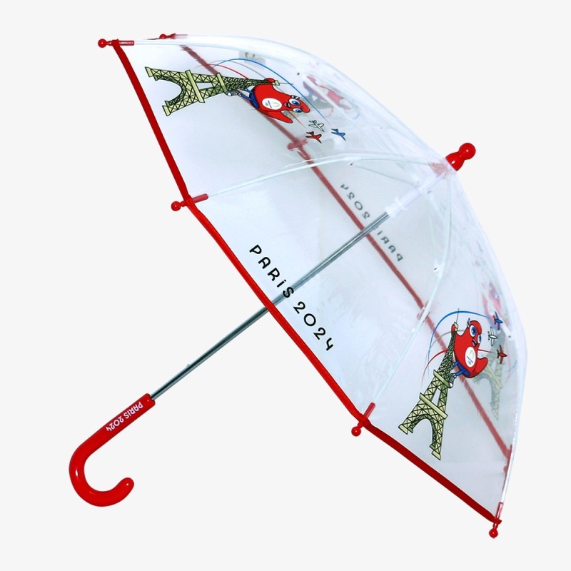Parapluie canne manuelle transparent pour enfant - Les Mascottes