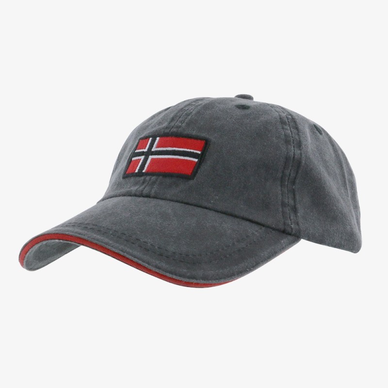 Casquette noire avec drapeau brodé - Geographical Norway
