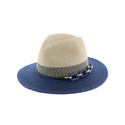 Chapeau bi colore avec chaine fantaisie - Rodier